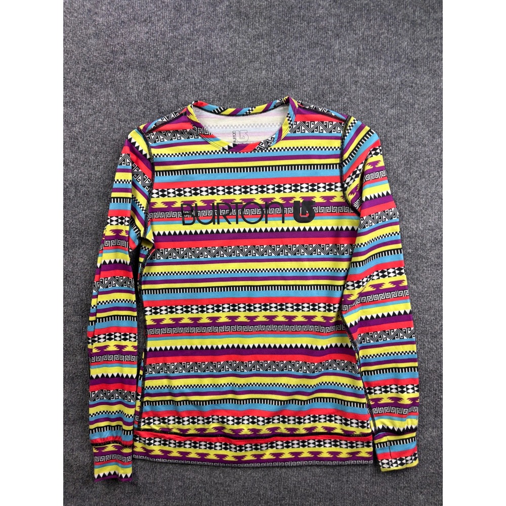 Burton Dryride Crew Neck Top Womens Medium Multi Color Southwestern Base Layer
